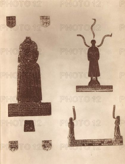 Brass objects from the churches of Bradford and Swainswick, near Bath, Brasses in Bradford and