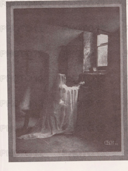 Portrait of an unknown woman depicted as a penitent, Büsserin, page, photomechanical print,