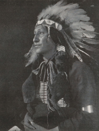 Portrait of an unknown man, The Black Fox, page, photomechanical print, monogram: 'MR&C',