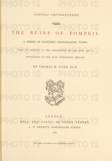 The ruins of Pompeii : a series of eighteen photographic views, book, annotation: '2, 40 ... 1867',