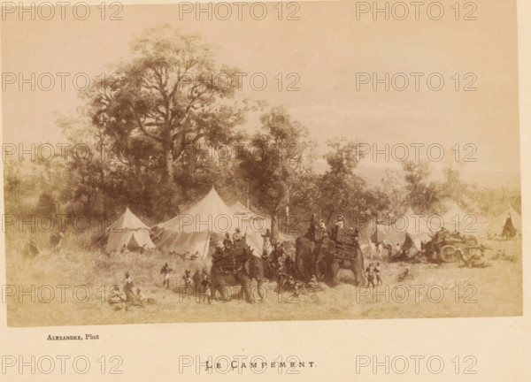 Le Campement, Photo reproduction of Le Campement by Jean Baptiste Robie, photograph, reproduction,