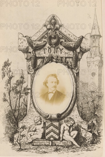Portrait of Anton Bergmann, Tony, photograph, page, c. 1869 - in or before 1874, photographer,