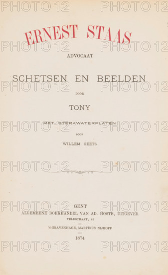 Ernest Staas, lawyer: sketches and images, by Tony (Anton Bermann), with strong water plates by