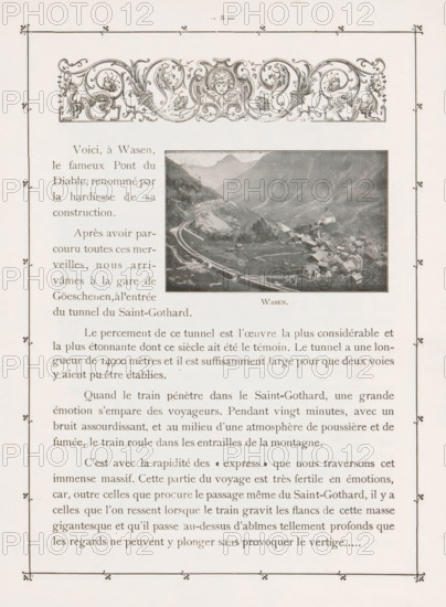 Wasen, View of Wasen, page, photomechanical print, cliché maker: Pierre Jumpertz, c. 1893 - in or