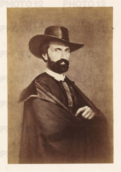 Portrait of Antoine-Joseph Wiertz, photograph, page, photographer: attributed to Edmond Fierlants,