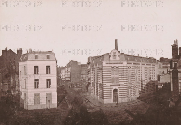 Le Hammam Lillois, View of the Rue Thiers and the bathhouse in the new part of Lille, Lille