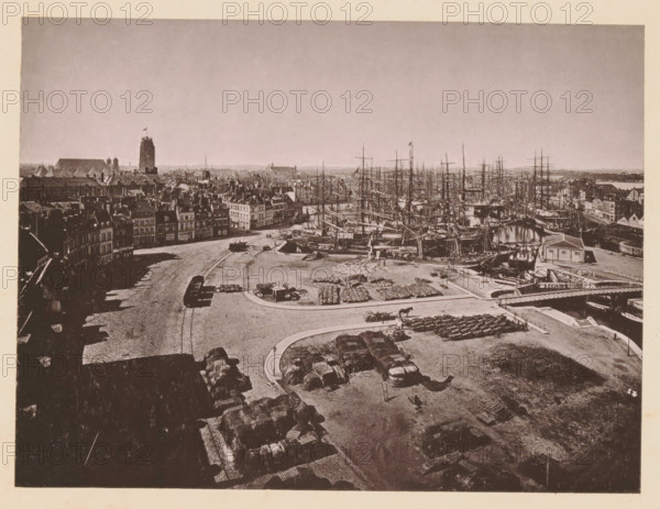 Dunkerque, Vue Générale, View of Dunkirk, page, photomechanical print, inscription: 'Le Nord