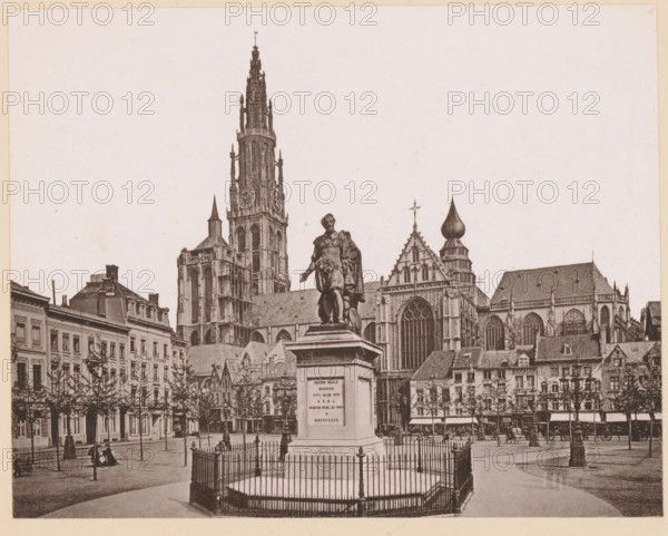 Anvers, La Statue de P.-P. Rubens, Statue of Peter Paul Rubens on the Groenplaats in Antwerp, page,