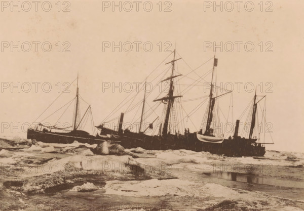 The Dymphna and the Varna shortly after freezing. September 23 1882., View of the Dymphna and the