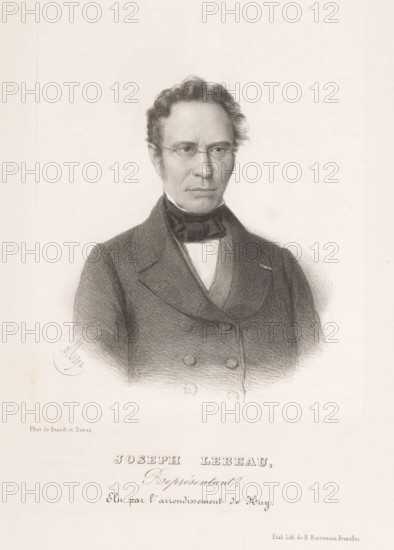 Joseph Lebeau, Reproduction of a photograph of a portrait of Joseph Lebeau, print, reproduction,