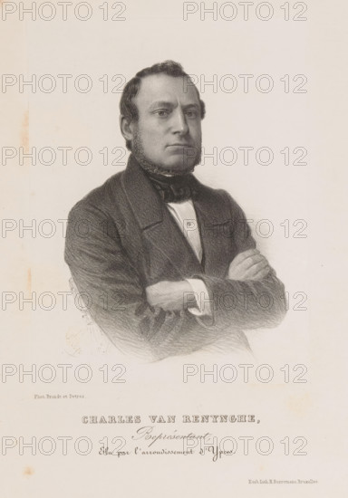 Reproduction of a photograph of a portrait of Charles van Renynghe, Charles van Renynghe, print,
