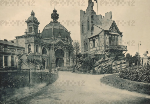 Moselburg, View of a house at the Antwerp World Exhibition in 1894, Exposition Universelle d'Anvers