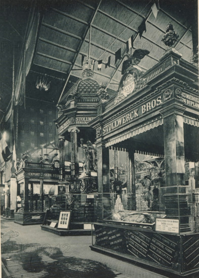 View of the food section of the Belgian part of the Antwerp World Exhibition in 1894, Section