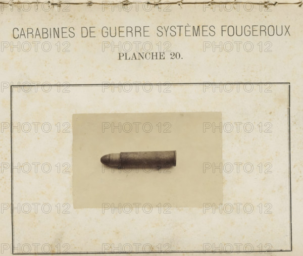 Bullet, photograph, page, number: 'Planche 20.', inscription: 'Carabines de guerres systèmes