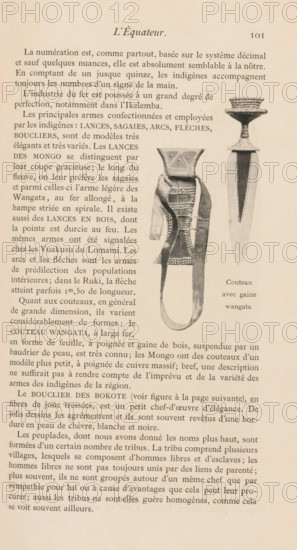 Knife with sheath, page, photomechanical print, c. 1892 - in or before 1897, paper, autotypie,