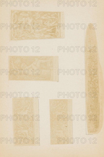 Photo reproduction of a print of a children's bacchanal, photograph, reproduction, page,