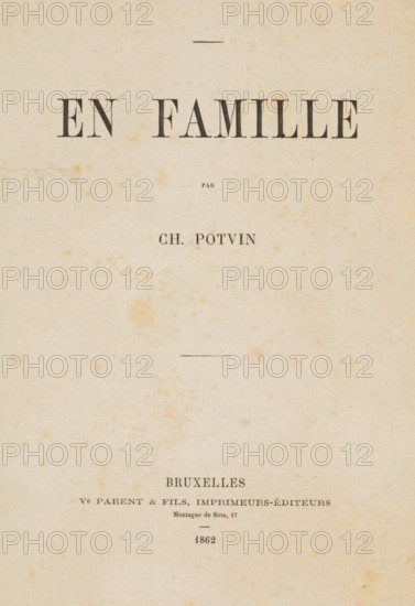 En famille, book, annotation: 'ex_W. Neite, 1993', writer (clerical worker): Charles Potvin,
