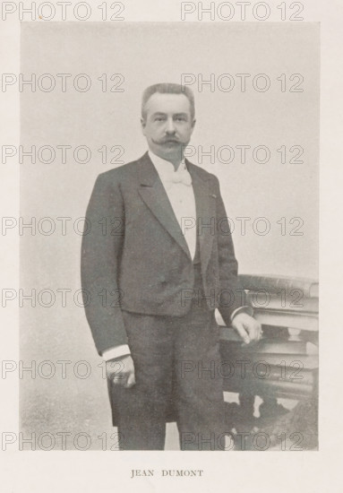 Portrait of Jean Dumont, Jean Dumont, page, photomechanical print, inscription: 'Similigravure.',