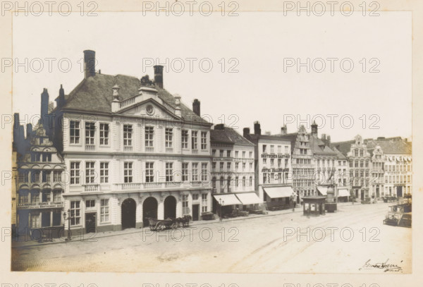 View of the Warehouse on the Korenmarkt in Ghent, photograph, page, annotation: 'Le 'Packhuys'