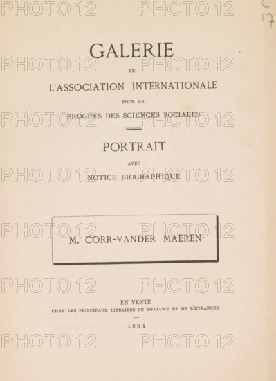 Galerie de l'International Association for the Progress of Social Sciences : portrait with notice