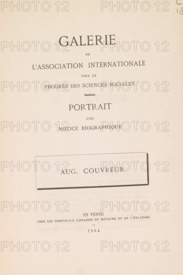 Galerie de l'Association international for the progress of social sciences : portrait with notice