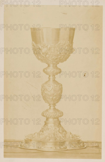 Chalice, photograph, page, c. 1870 - in or before 1875, photographer, paper, albumen print, height