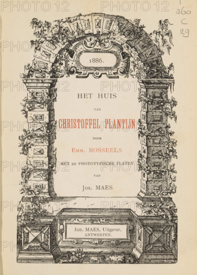The house of Christoffel Plantijn, book, collector's mark: 'Police technical fingerprinting and
