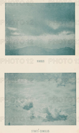 Nimbus, Strato-Cumulus, Two types of clouds, Nimbus and Strato-Cumulus, page, photomechanical