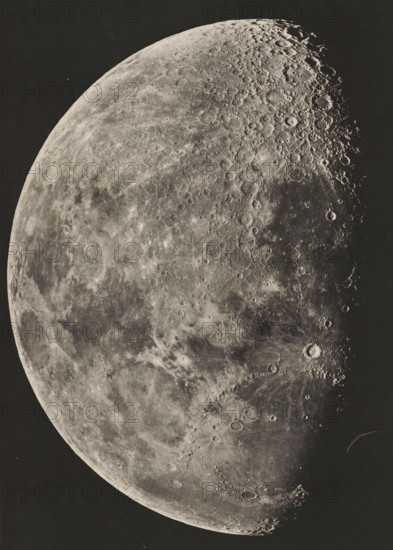 View of the moon, Photographie lunaire obtenue a l'observatoire de Paris, page, photomechanical