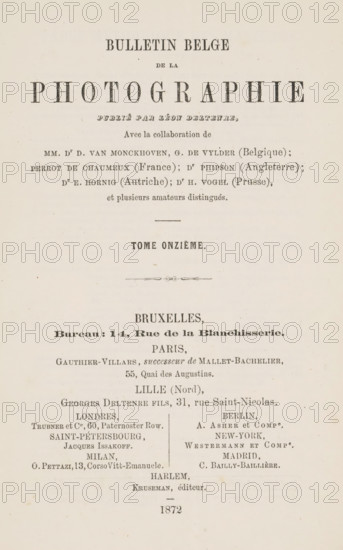Bulletin belge de la photographie, magazine, annotation: 'OCT, 1997', editor (person who revises):