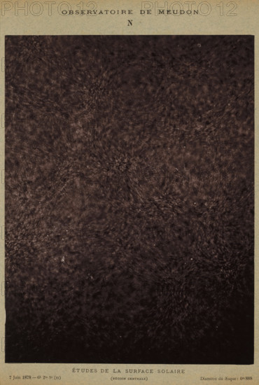 Observatoire de Meudon - études de la surface solaire (régioncentrale), Study of the solar surface,