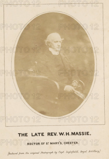 Portrait of WH Massie, The Late Rev. WH Massie, photograph, page, inscription: 'Rector of St.