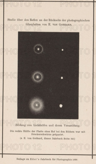Abstract prints from glass negatives, page, photomechanical print, inscription: 'Study about the