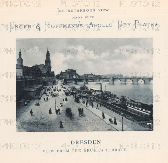 Dresden view from the Brühl's terrace, View of Dresden from the Brühlsche Terrasse, page,
