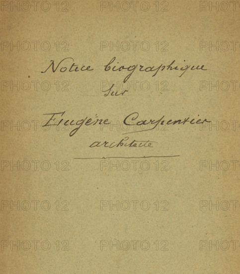 Notice biographique sur Eugène Carpentier, Dr. Le Bon, book, date: 'SEPT, 2000', annotation: 'cette