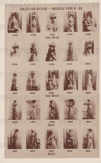 25 portraits of Lucy Gérard and Andral, Collection Nilsson - Nouvelle Série, page, photomechanical