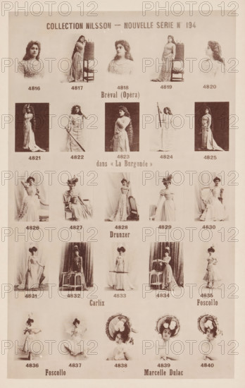 25 portraits of Bréval, Drunzer, Carlix, Foscollo and Marcelle Dulac, Collection Nilsson - Nouvelle