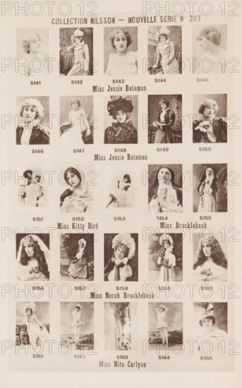 25 portraits of Jessie Bateman, Kitty Bird, Norah Brocklebank and Nita Carlyon, Collection Nilsson