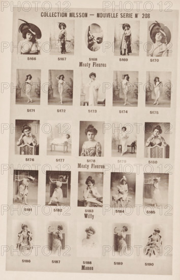 25 portraits of Méaty Fleuron, Willy and Manon, Collection Nilsson - Nouvelle Série, page,