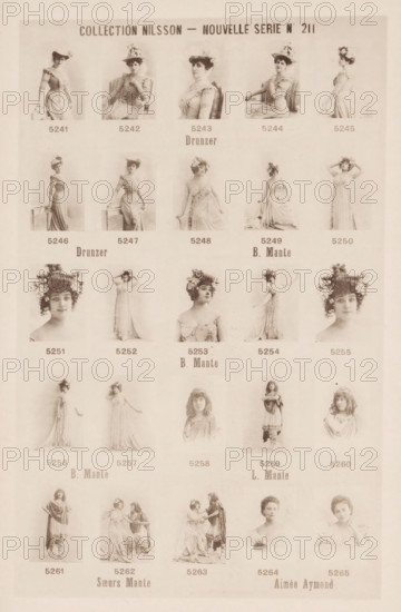 25 portraits of Drunzer, the sisters B. Mante and L. Mante and Aimée Aymond, Collection Nilsson -