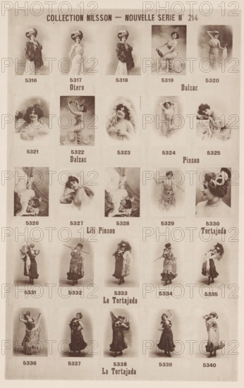 25 portraits of Otero, Dalzac, Lili Pinson and La Tortajada, Collection Nilsson - Nouvelle Série,