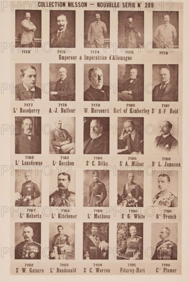 25 portraits of Wilhelm II of Germany and his wife Augusta Victoria and others, Collection Nilsson