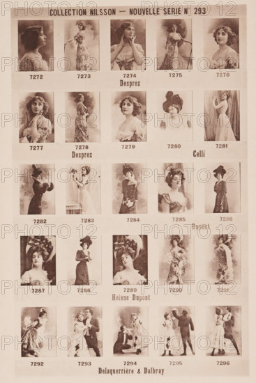 25 portraits of Desprez, Celli, Hélène Dupont, Louis Delaquerrière and Dalbray, Collection Nilsson