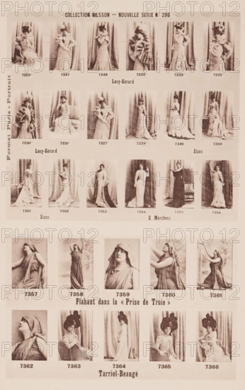 25 portraits of Lucy Gérard, Sizos, Blanche Marchesi and Flahaut, Collection Nilsson - Nouvelle