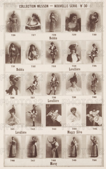 25 portraits of Nebbia, Eve Lavallière, Maggy Silva and Marsy, Collection Nilsson - Nouvelle Série,
