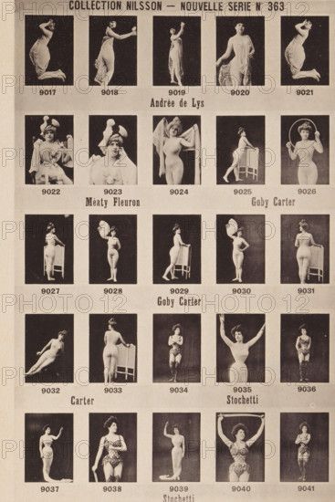 25 portraits of Andrée de Lys, Méaty Fleuron, Goby Carter and Stochetti, Collection Nilsson -