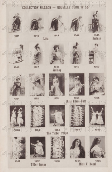 25 portraits of Litié, Saulnay, singer Clara Butt, The Tiller Troupe and Miss V. Royal, Collection