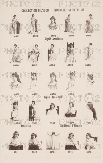 25 portraits of Sigrid Arnoldson and Emilie d'Alençon, Collection Nilsson - Nouvelle Série, page,