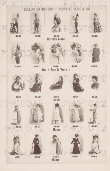 25 portraits of Marcelle Lender and Manon, Collection Nilsson - Nouvelle Série, page,