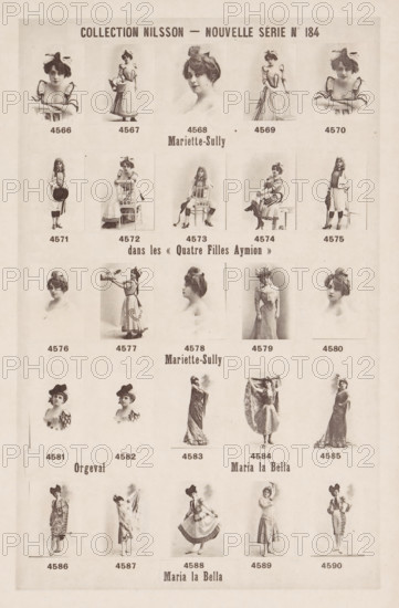 25 portraits of Mariette-Sully, Orgeval and Maria la Bella, Collection Nilsson - Nouvelle Série,